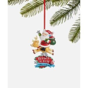 Holiday Lane Santa's Favorites North Pole Delivery Christmas Ornament 4.25”